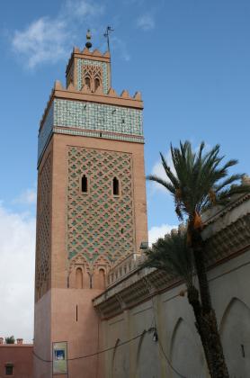 Marocké město Marrákeš a mešita Kasbah