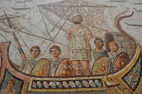Tunis - mozaika v archeologického muzeu v paláci Bardo