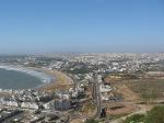 Maroko a město Agadir na pobřeží