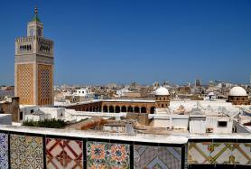 Tunis s historickou částí města Médinou