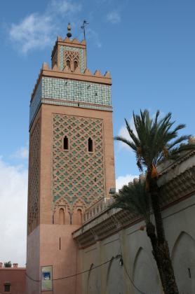 Marocké město Marrákeš a mešita Kasbah