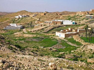 Tuniské pouštní městečko Matmata