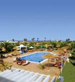 Pohled na bazén u tuniského hotelu Miramar Cesar Thalasso, Djerba