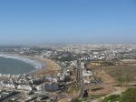 Maroko a město Agadir na pobřeží