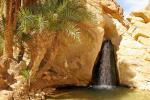 Tunisko - vodopád v oáze Chebika